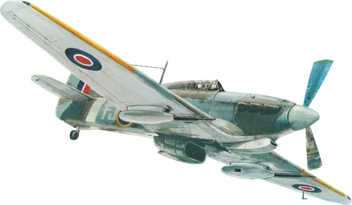 

AZ Model British Hawker Hurricane 40mm cannon plastic model AZM7306 1/72 Mk.4