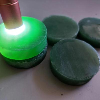 1 Stück Natürlicher Grüner Aventurin Quarz Dongling Jade Armband Kern Herstellung Armbänder Mineralische Energie Heimdekoration Stein Handwerk