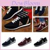 Stylish Men's Leather Suede Lace-up Sneakers Breathable Non-slip