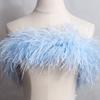 5-Layer Color Encrypted Bold Ostrich Feather Strip Latin Dance Dress Fashion Diy Handmade Clothing Accessories