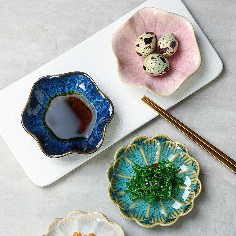 Chinese Style Bone China Dipping Dish & Bamboo Tray Set