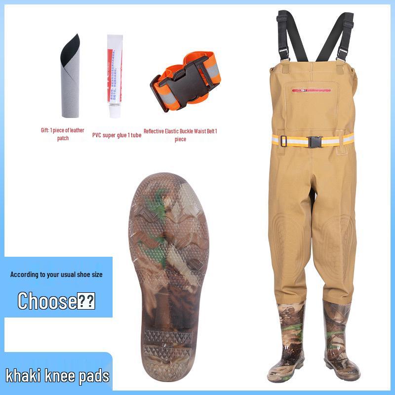 Waterproof Wear-Resistant Fishing Waders with Non-Slip Boots