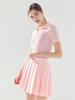 LORDLOAR Asymmetrical Pleated Skirt L/Pink