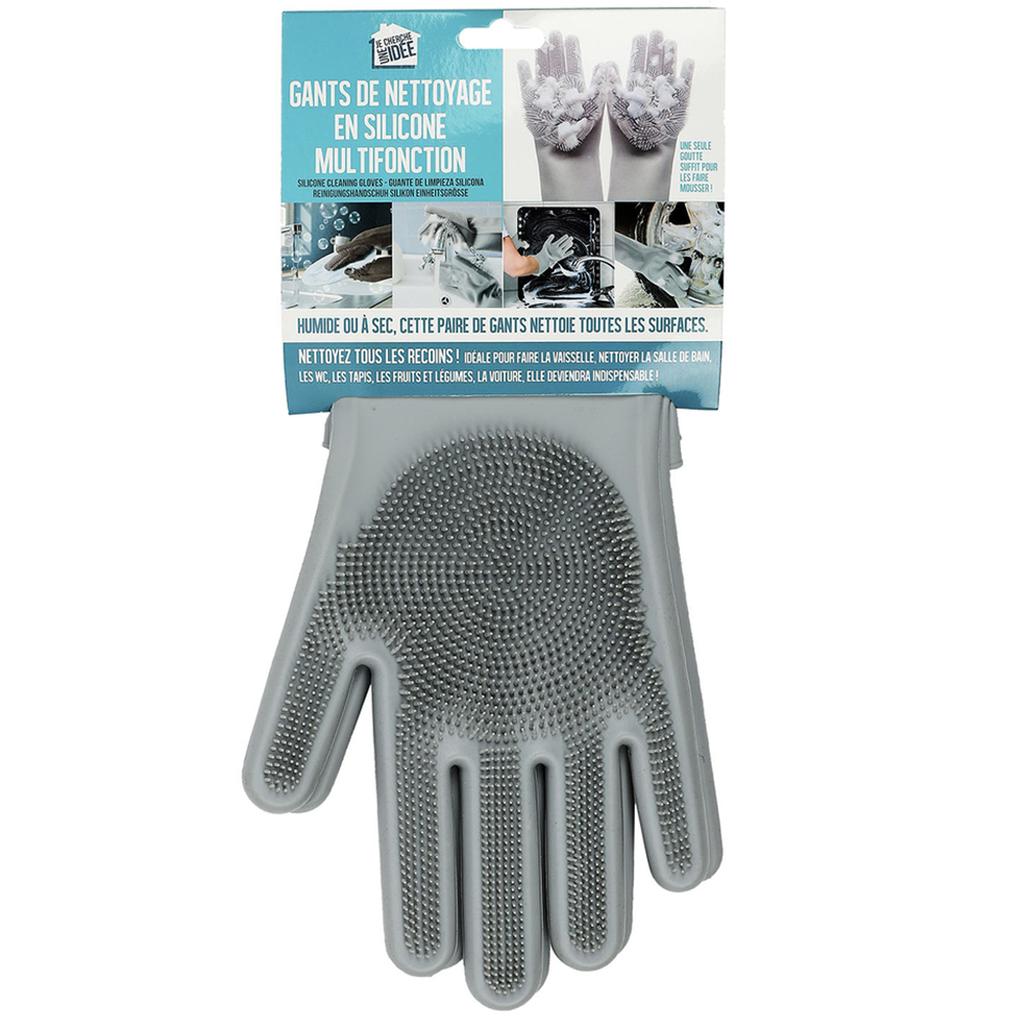 Les Trésors De Lily [A2293] - 'Astuces' Silikon-Spülhandschuhe, grau - 32x15 cm