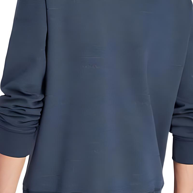 Armani Exchange Fw22 Solid Color Crew Neck Sports Sweatshirt Men sweatshirt Dark-Blue 6LZMAN-ZJCBZ-125CX