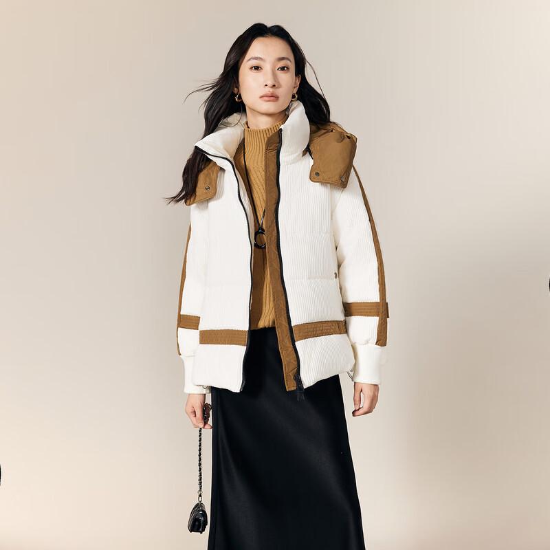 

Женская зимняя куртка средней длины Gejin с вставками из белого утиного пуха