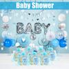 12 Sets Baby Shower Favors For Girl Boy Footprint Keychains Gifts With Bottle Lollipop Organza Bags And Thank You Tags