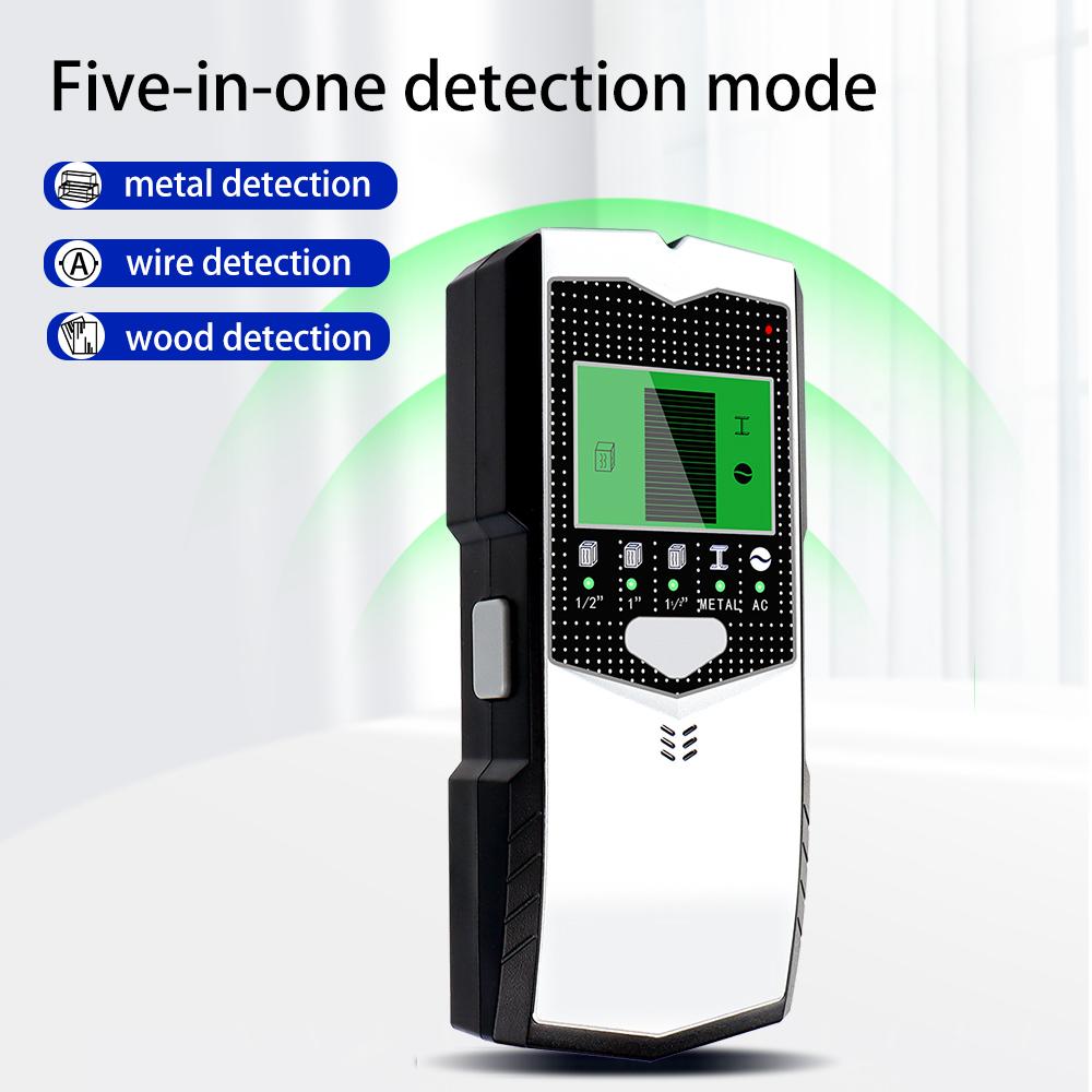Handheld Metal Detector 5-in-1 Multifunction Wall Detector Wood Studs Wall Scanner AC Cable Wires Depth Tracker Wall Finder