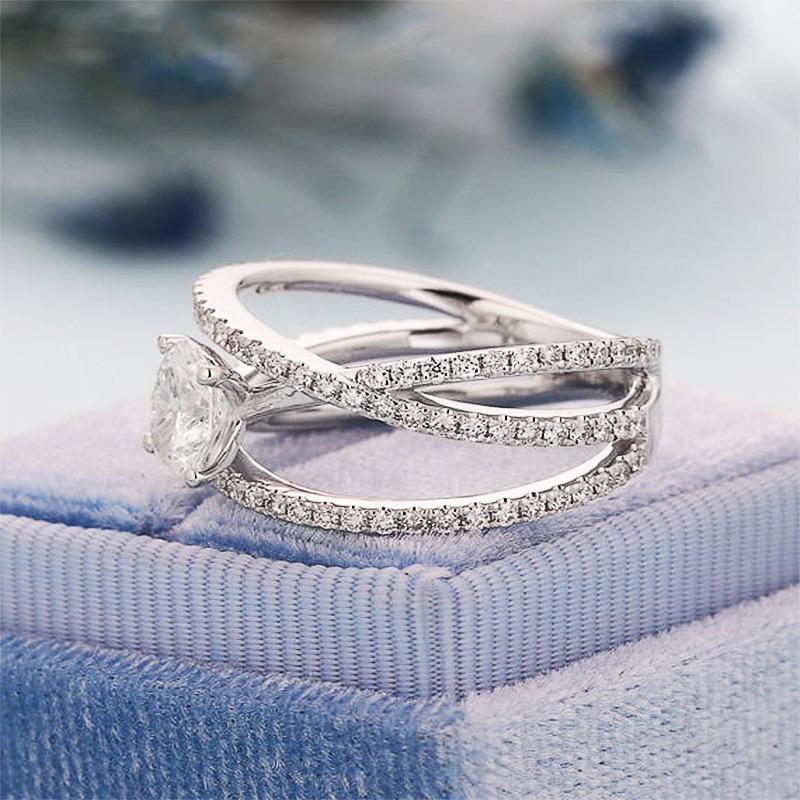 Explosionen Ring kreative Persönlichkeit Damen Zirkon Ring Schmuck einfache Schmuckstücke