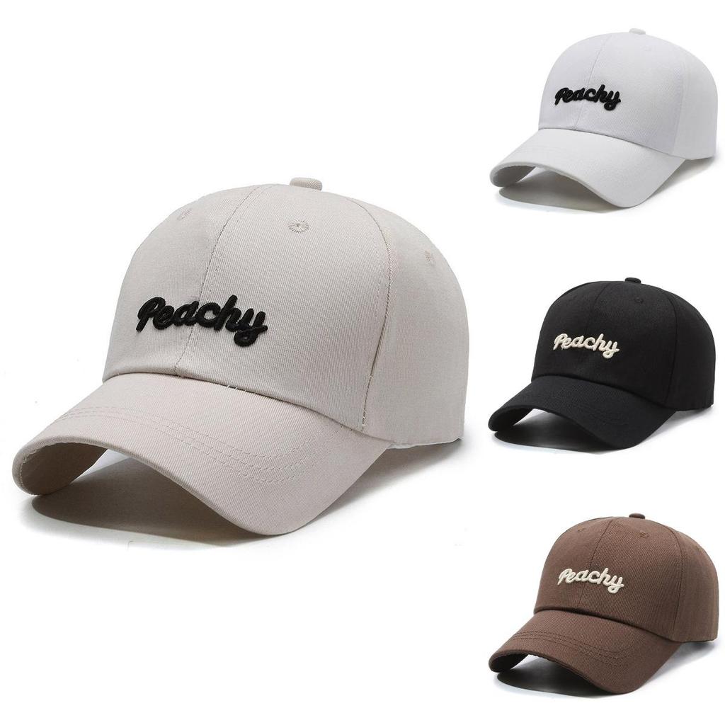 Peachy Alphabet Embroidery Baseball Cap Peaked Caps Breathable Solid Gift Color