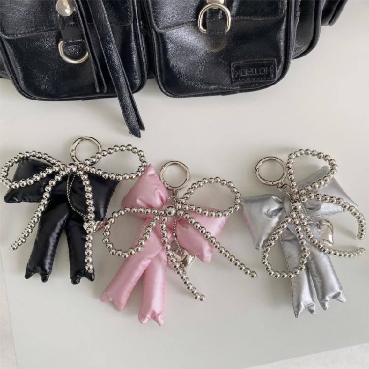 Lovely Pu Bowknot Designs Keychain Bags Backpacks Pendant Handbag Purse Accessories For Fashionable Women