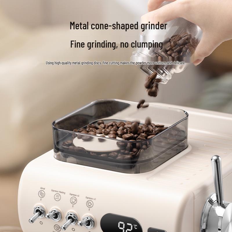 Home Espresso Machine: Semi-Automatic Italian High-Pressure Cold & Hot Dual Extraction with Integrated Grinder