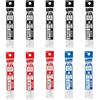 Pentel XBXS5 multi-function ballpoint pen refill set, 0.5 mm, 5 black, 3 red, 2 blue