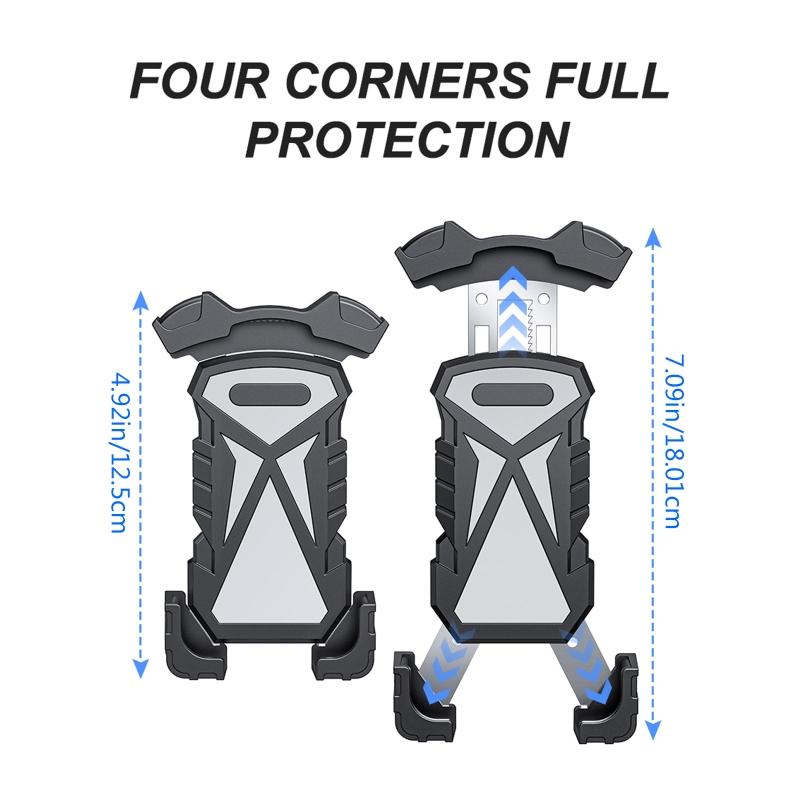 Motorcycle Handlebar Phone Holder Cradle for Most Cellphone GPS Bracket Handlebar for Smart Phone Holder Cradle