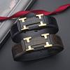 Men's Crocodile Pattern Leather Belt with Automatic Buckle - Cowhide Business Style Waist Belt