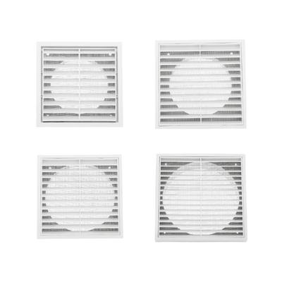Plastic Square Air Vent Louvered Grille Cover Vent with Fly Screen Mesh Ducting Ventilation Cover Easy To Use