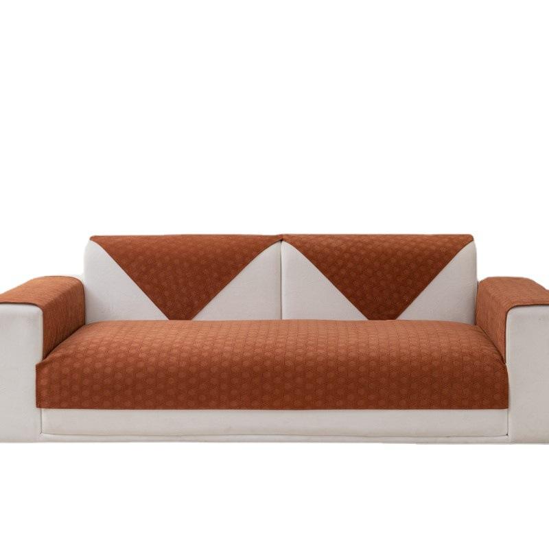 Light Luxury Style Sofa Cushion Modern Simple Solid Color Fabric Anti-slip Sofa Cushion Chenille All-season Cover Cover