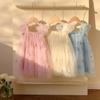 Butterfly Embroidered Mesh Dress: Summer 2025 Baby Girl Princess Puff Sleeve Skirt