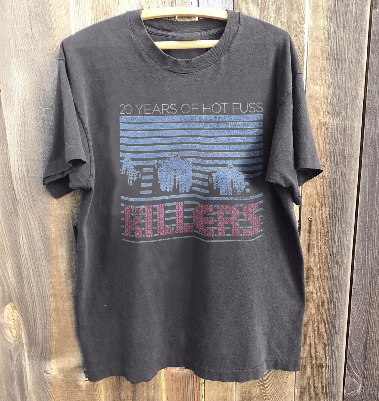 

2026 Summer Womens Retro The Killers Tshirt Cotton and Breathable Short Sleeve Streetwear Oversized Loose Casual S