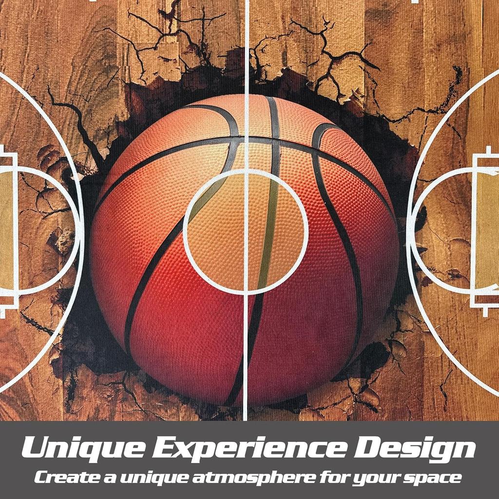 Tappeto da Basket per Camera da Letto, Tappeti da Basket 3'x5' con Fondo Antiscivolo, Tappeto Sportivo per Sala Giochi e Arredamento Soggiorno