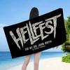 Famoso Festival Musicale H-Hellfest Coperta in Microfibra Asciugatura Rapida Teli da Spiaggia Stampa Oversize Coperta Asciugamano Super Assorbente