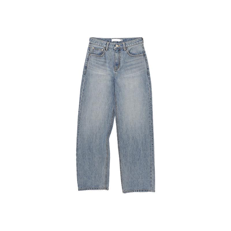 

Women s High Waist Loose Jeans - Straight Leg, Floor Length, Casual Wide Leg Style for Spring/Autumn 2024 Large