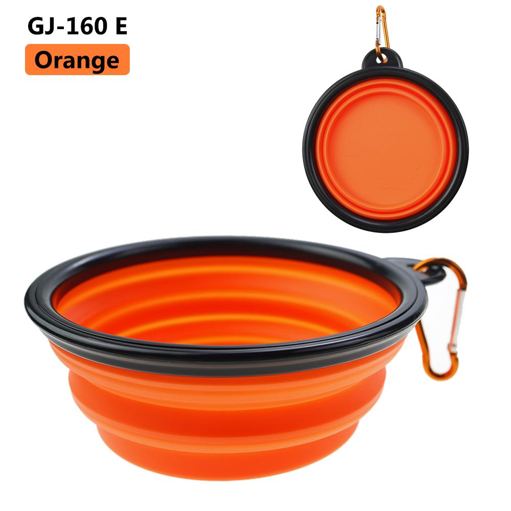 1 STuks 350ml Zachte Siliconen Hondenschaal Opvouwbaar Reizen Voor Draagbare Inklapbare Voedsel Water Voeding Ophangbare Opslag Geurloos