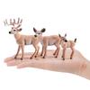 Simulated Christmas Reindeer and White-Tailed Deer Ornament Set