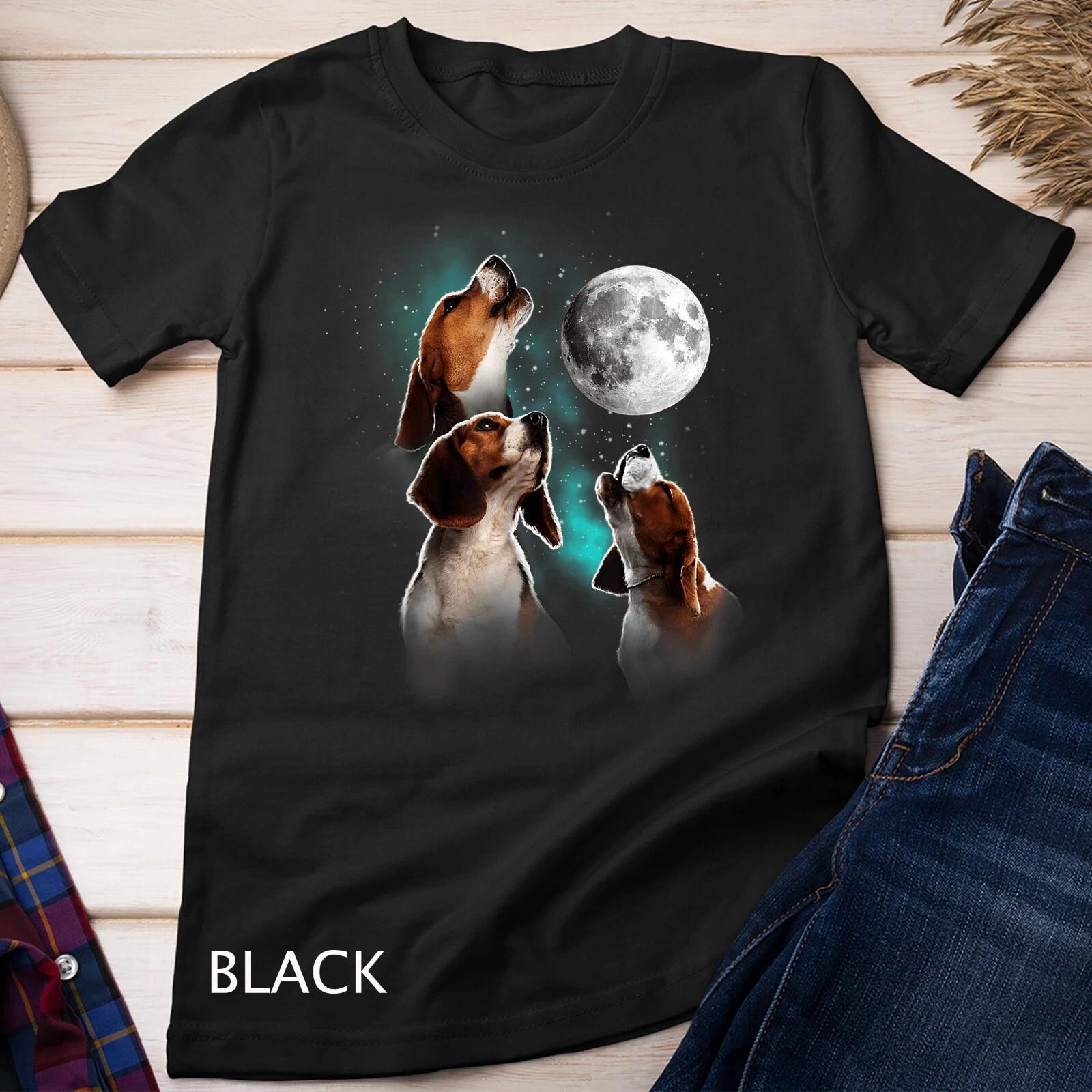 Beagle Shirt, Beagle Howling At The Moon, Beagle Lover T-Shirt Unisex T-shirt S
