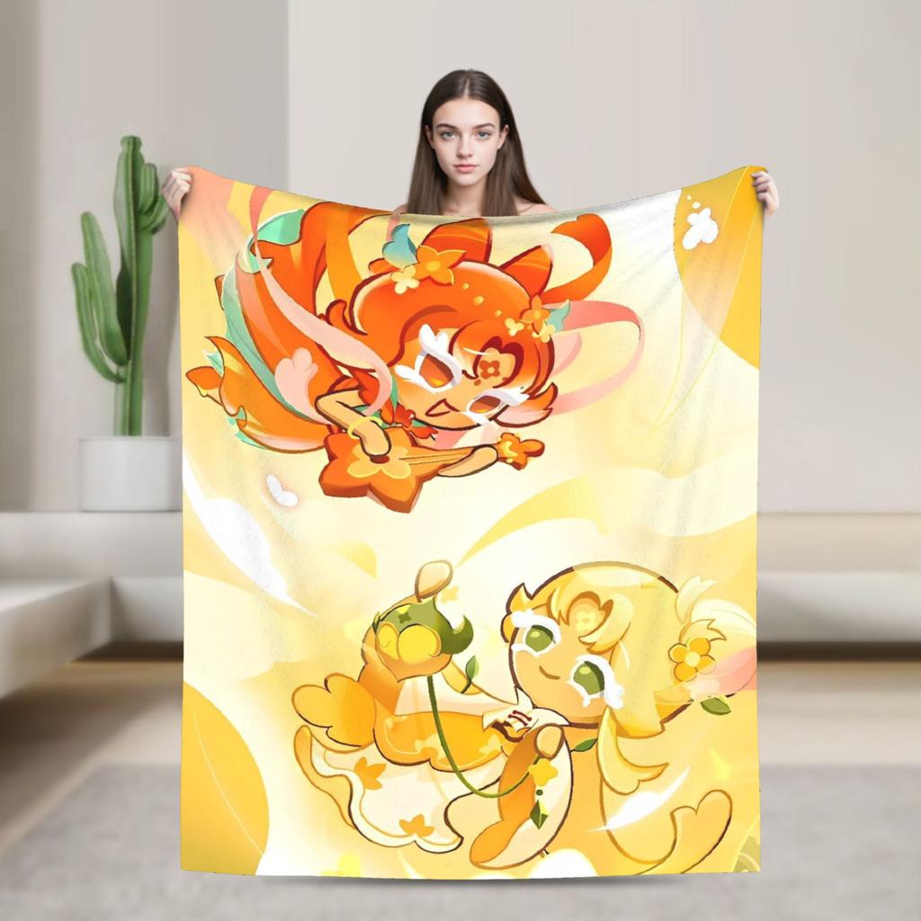 Cookie Run Kingdom Game Blanket Travel Flannel Throw Blanket For Home Decor Soft Design Quality Bedspread Gift