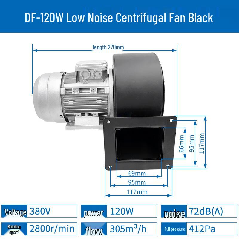 ZFXAF DF-2 Industrieller geräuscharmer Radialventilator