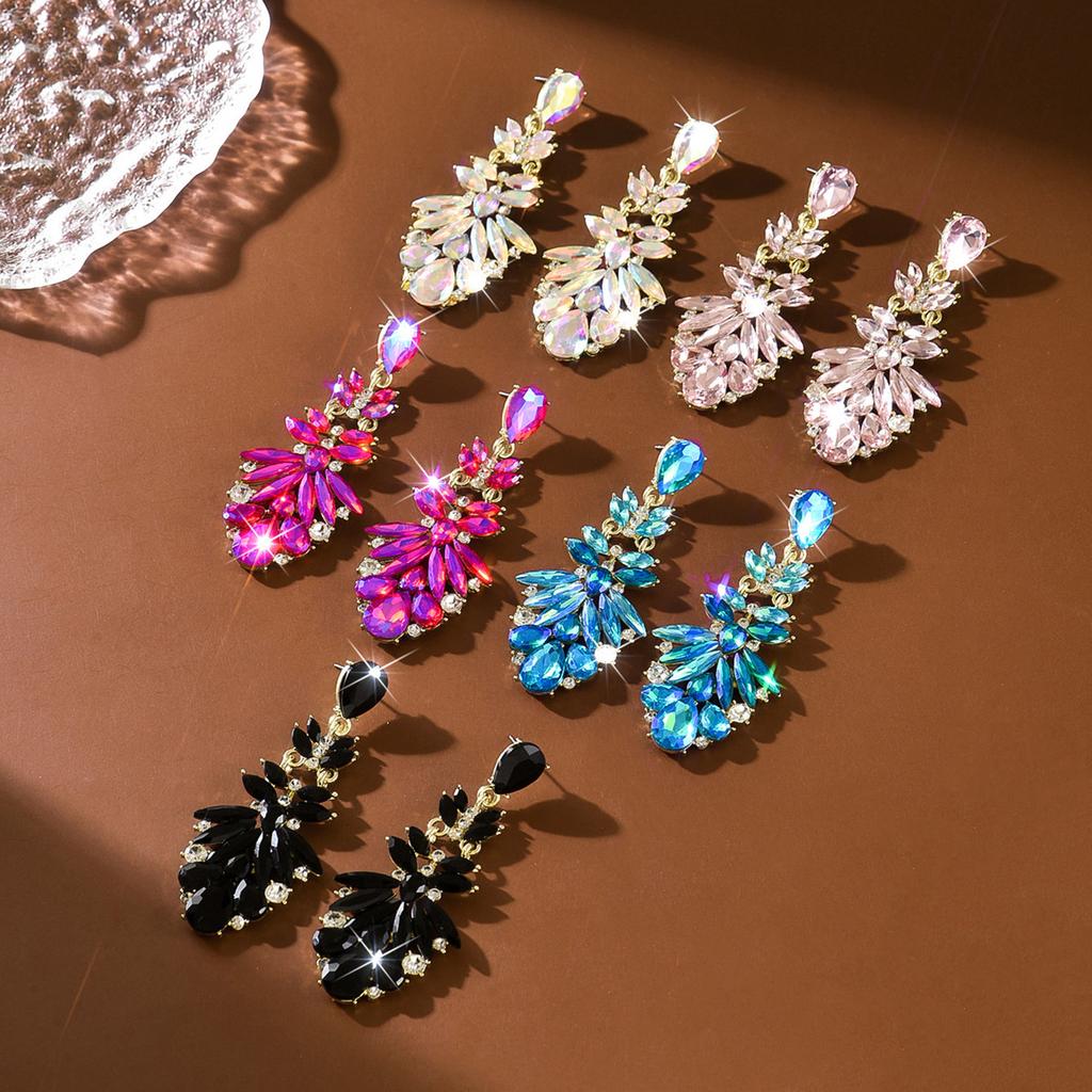 Fashion Exaggerated Alloy Diamond Earrings Women'S Long Multi-Layer Fringed Ear Jewelry