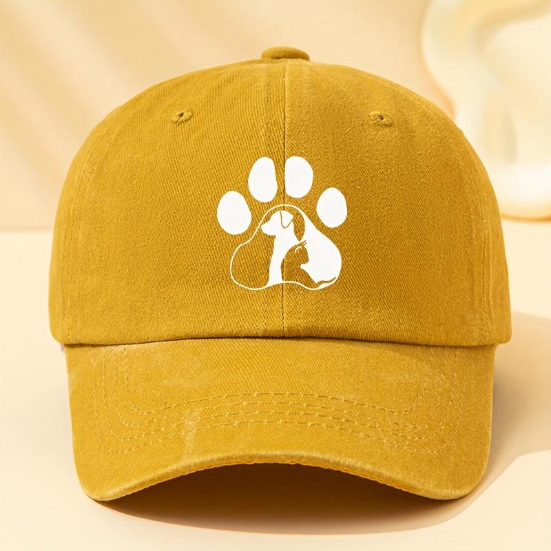 Trendy and Cool Dog Paw Print Baseball Cap for Men and Women for Couples Breathable and Comfortable Outdoor Sports