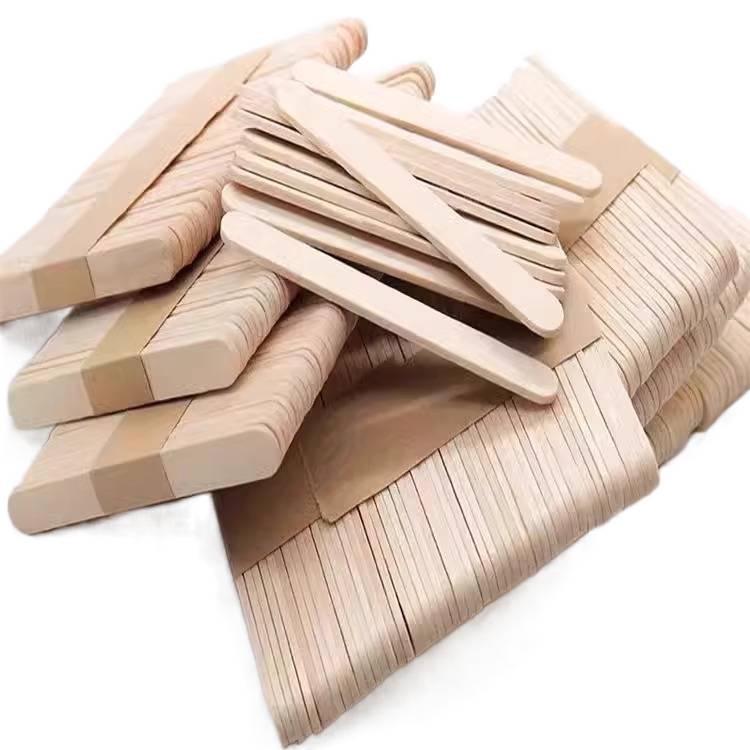 Food Grade Wooden Popsicle Sticks for Ice Cream and Ice Pops, Handmade and Disposable
