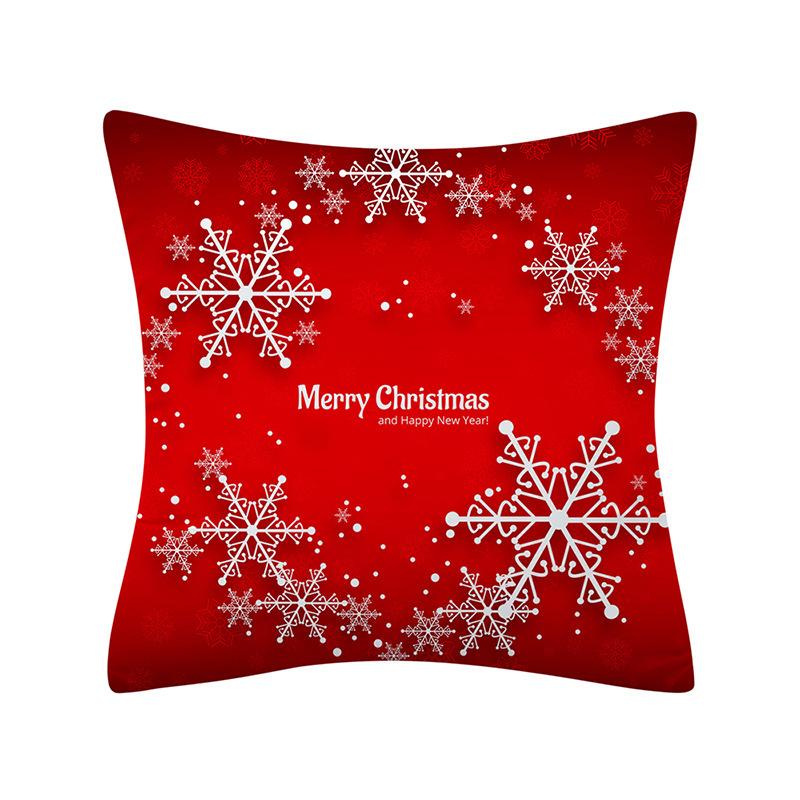 Merry Christmas Santa Claus Printed Pattern Cushion Cover for Home Living Room Sofa Decoration Square Pillowcase 45x45cm