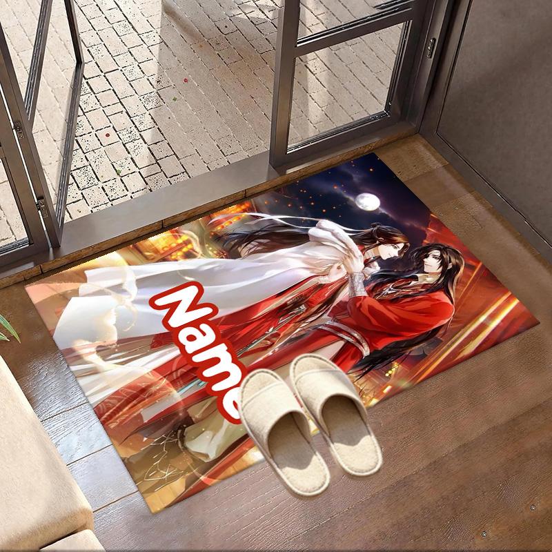 Custom Name Personalized Heaven Official's Blessing Print Carpet, Versatile Home Decor Rug, for Playroom, Apartment, Balcony, Entryway, Hallway Gift