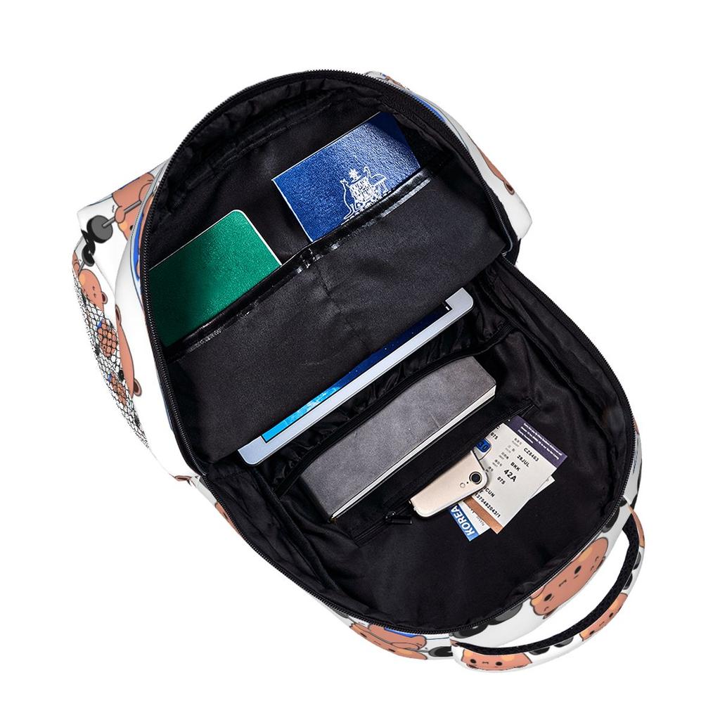 Dudu Is Exercising Backpack Student Boys Girls BookBag Children School Bag Laptop Shoulder Bags for Men Women
