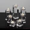 Small Bridge Crystal Cube Tealight Candlestick Holder Customize Crystal Candle Holder for Home Decoration Easter Gift