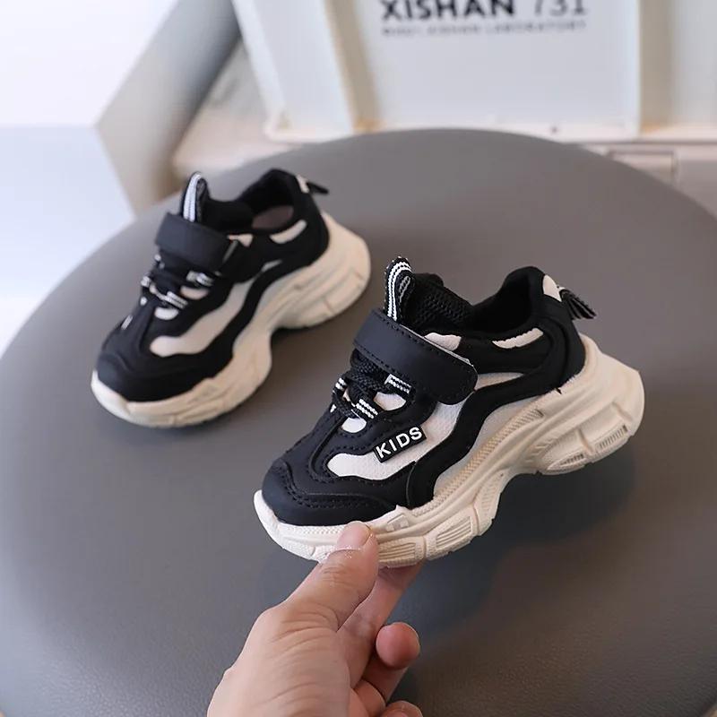 Children Tennis Shoes Spring Autumn Versatile Kids Sports Running Shoes Fashion Causal Boys Girls Walking Sneakers Hook Loop