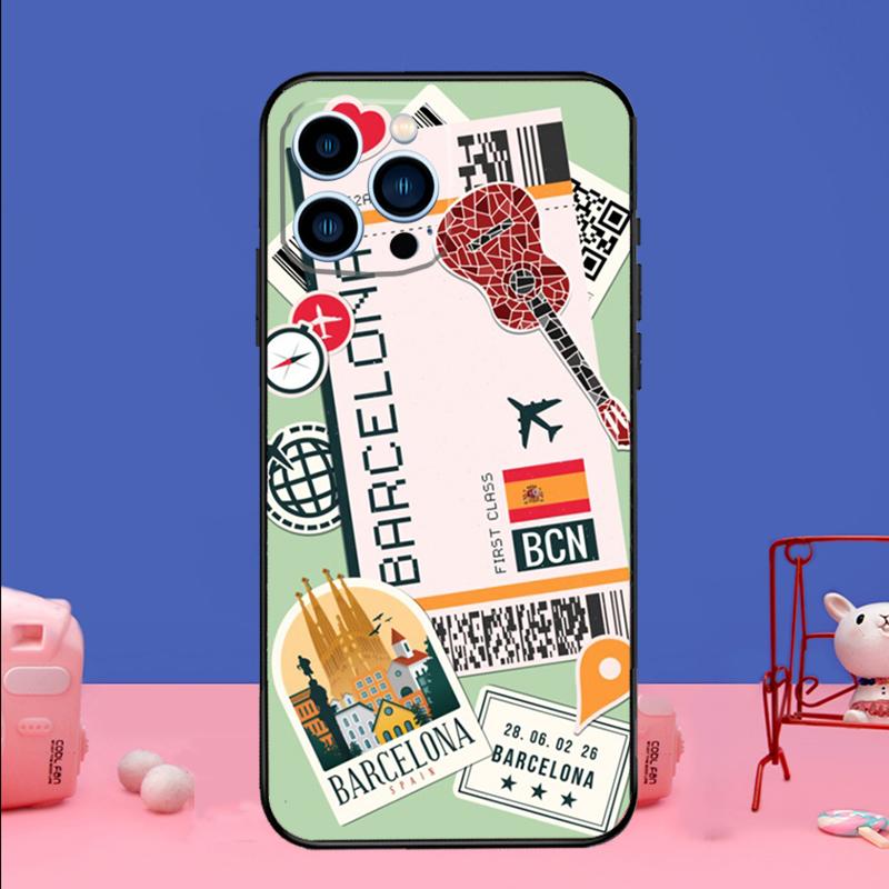 New York TOKYO Traveltickets Phone Case For iPhone 17 16 14 13 12 11 15 Pro Max mini 15 16 Plus 16e 17 Air Bumper Cover