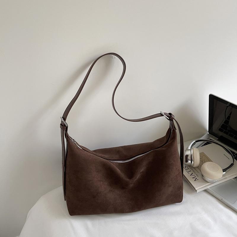 

2025 осень новый ins стиль сумка подмышку замша модная простая повседневная сумка-подушка сумка на одно плечо сумка-мессенджер сумка сумка