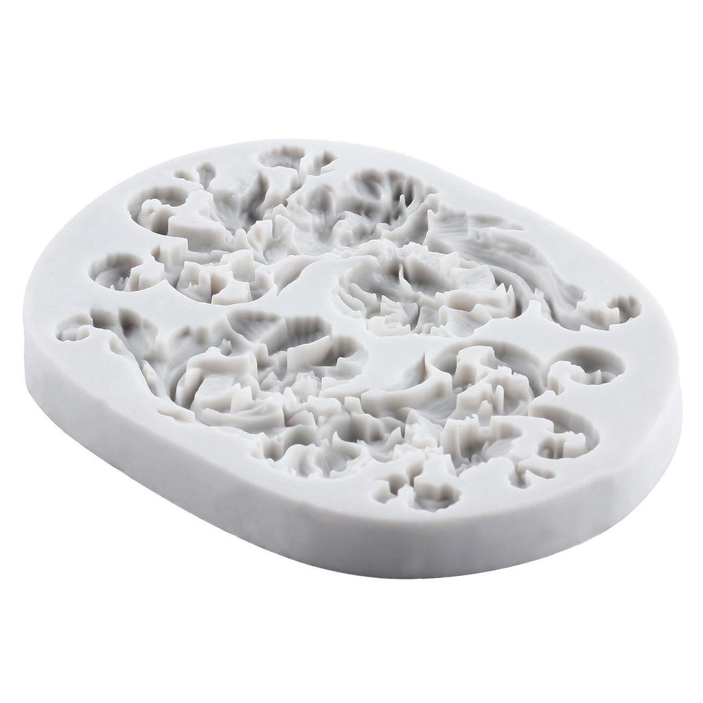 Baroque Silicone Mold Scroll Border Lace Fondant Molds Cake Decorating Tools Theme Cake Dessert Decorated Chocolate Candy Mold