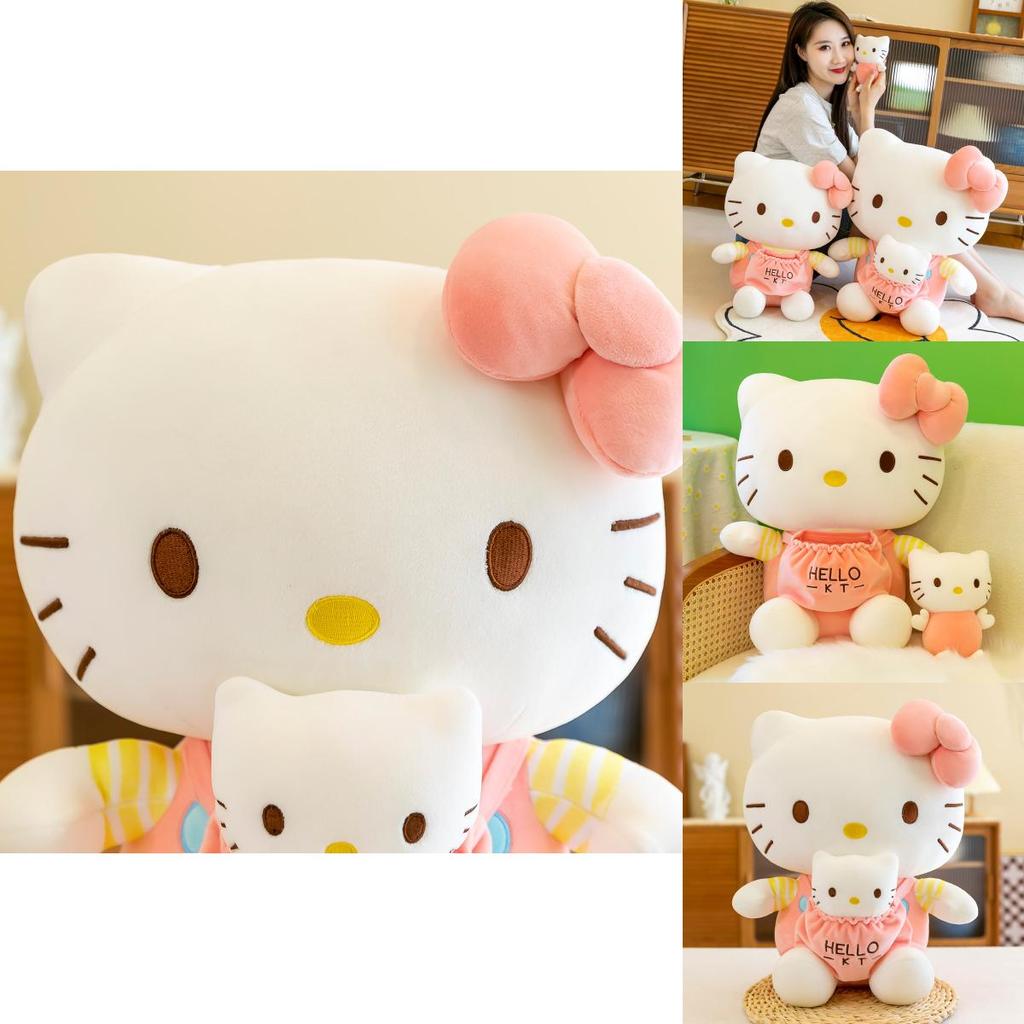Adorable Hello Kitty Plush Toy Set Soft Cotton Fill Mother And Child Doll Gift For Girls