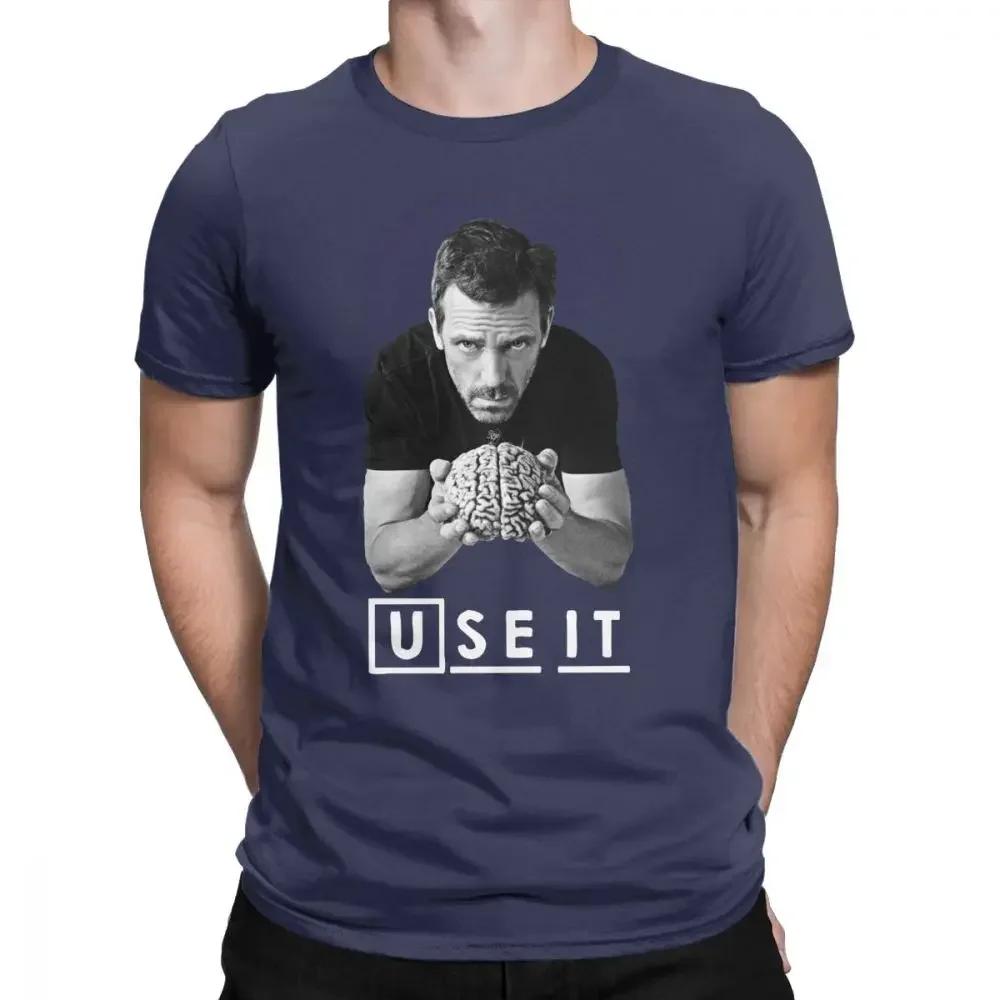 House MD Męska Koszulka DDrr House Użyj tego Zabawne Góry Bawełniana Koszulka z Krótkim Rękawem Niestandardowa Męska Koszulka Letnia Streetwear Duży Rozmiar