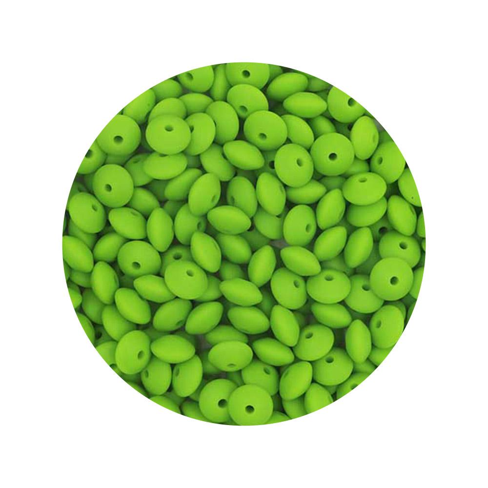 100Pcs 12mm Silicone Lentil Beads Round Spacer Beads Silicone Abacus Bead DIY Bracelet Necklace Handmade Jewelry Accessories