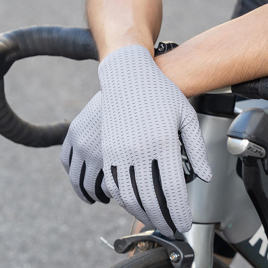 Breathable full-finger cycling gloves, size M - green