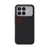 Poco F9 Ultra F9 Pro F8 Ultra F8 Pro için Manyetik Kablosuz Şarjlı Telefon Arka Kapağı Parmak İzi Bırakmayan Darbeye Dayanıklı PU Deri Çizgili Tampon Kılıf