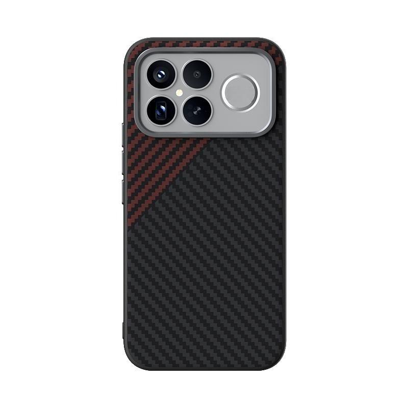 Poco F9 Ultra F9 Pro F8 Ultra F8 Pro için Manyetik Kablosuz Şarjlı Telefon Arka Kapağı Parmak İzi Bırakmayan Darbeye Dayanıklı PU Deri Çizgili Tampon Kılıf