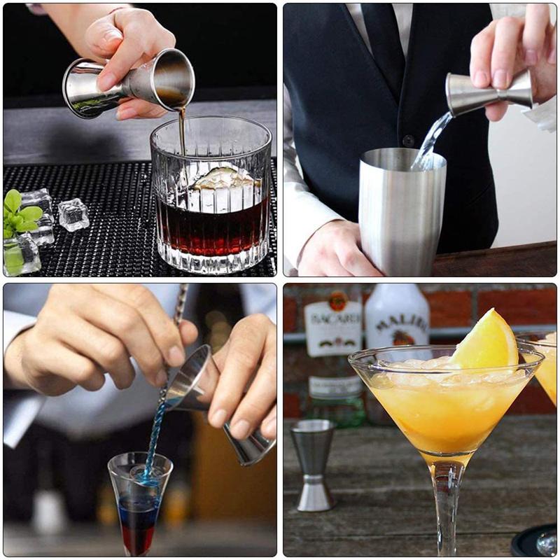 24 Oz 750Ml Cocktail Bar Martini Drink Shaker Set With Strainer Stainless Steel Bartender Kit Cocktail Drink Mixer With Jigger