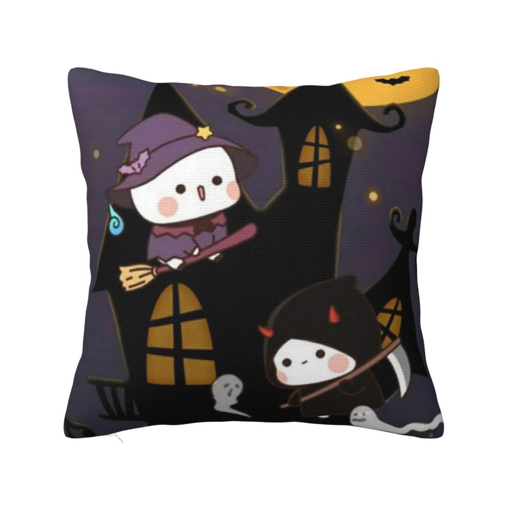 Pillow Case Bubu & Dudu Halloween Soft Pillow Cover Vintage Cushion Cover Custom Pillowcases For Sofa Bedroom Home Decor